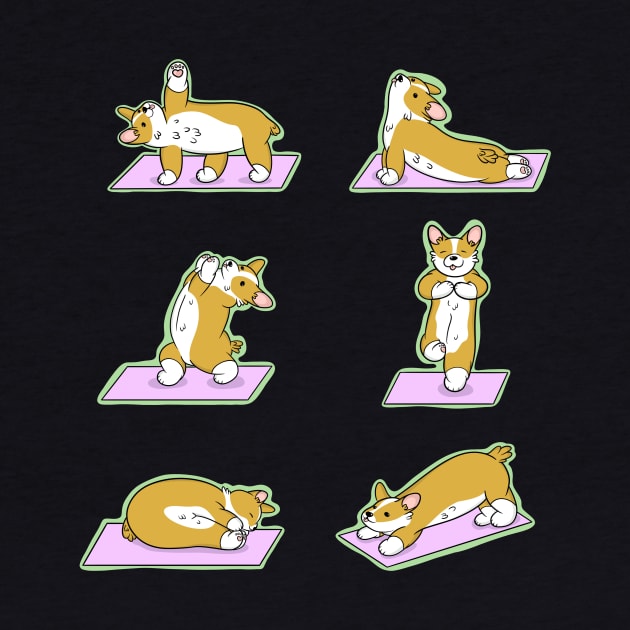 Cute Corgi Yoga by IhateDumplings